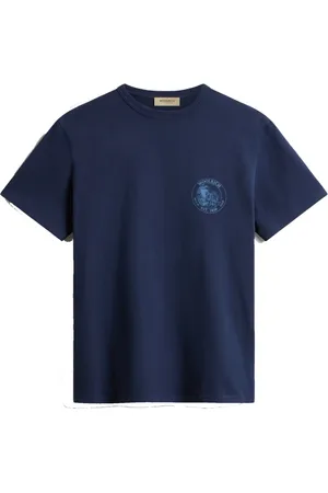 Woolrich Homme, Tops, Bleu, Taille: XL T-shirt Graphique en Coton Dream-S