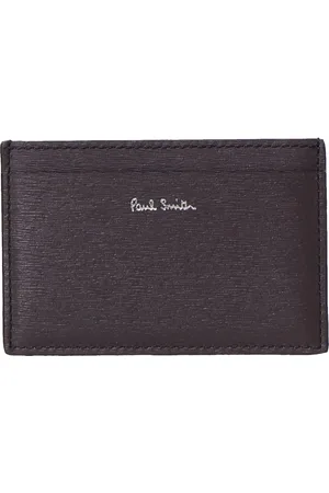 Paul Smith Homme, Accessoires, Brun, Taille: ONE Size Porte-cartes en cuir grain paille