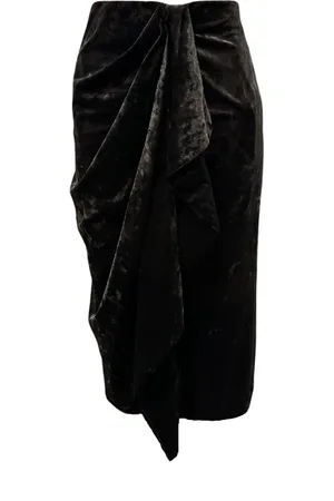 Isabel Marant Femme, Jupes, Noir, Taille: 40 FR Leggings à Taille Élastique et Devant Drapé