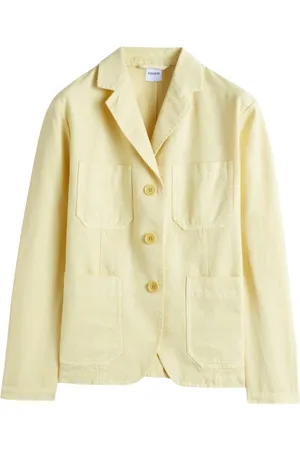 Aspesi Femme, Vestes, Jaune, Taille: 36 FR Veste en lin et coton