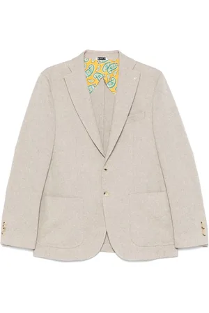 Manuel Ritz Homme, Vestes, Brun, Taille: XL Blazer Moderne Beige avec Fermeture Boutonnée
