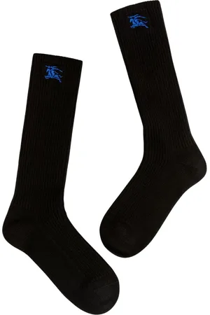 Burberry Unisex, Sous-vêtements, , Taille: S Chaussettes de Luxe en Mélange de Cachemire avec Broderie Logo