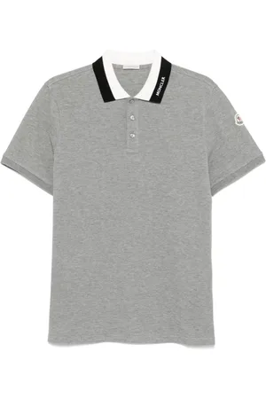 Moncler Homme, Tops, Gris, Taille: S Polo à Col Marqué