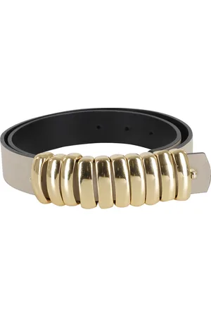 FEDERICA TOSI Femme, Accessoires, Jaune, Taille: M Ceinture en Cuir Audacieuse Réglable en Couleur Boue