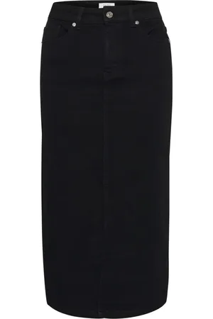 Part Two Femme, Jupes, Noir, Taille: 44 FR Jupe en jean noire style classique