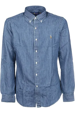 Ralph Lauren Homme, Chemises, Bleu, Taille: S Chemise Sport Manches Longues en Denim