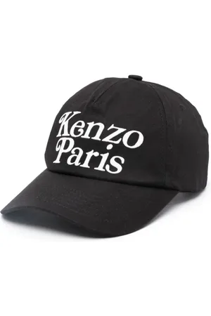 Kenzo Homme, Accessoires, Noir, Taille: ONE Size Casquettes Noires avec Signature Verdy