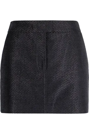Tom Ford Femme, Jupes, Noir, Taille: 38 FR Mini-jupe en maille de soie et viscose