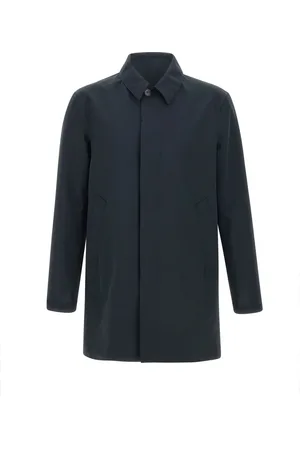 Peuterey Homme, Manteaux, Bleu, Taille: L Manteau Parka Bleu Coupe-vent Résistant à l