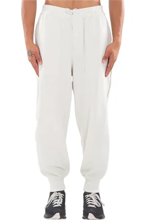 Y-3 Homme, Pantalons, Blanc, Taille: M Pantalon de survêtement à revers