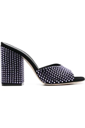 PARIS TEXAS Femme, Chaussures, Noir, Taille: 37 1/2 EU Sabot avec cristaux