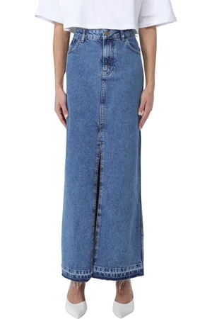 Serafini Femme, Jupes, Bleu, Taille: 42 FR Gonna Denim Skirt