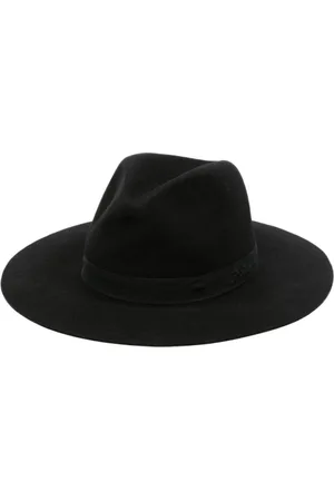Ralph Lauren Femme, Accessoires, Noir, Taille: ONE Size Chapeau Fedora en Laine