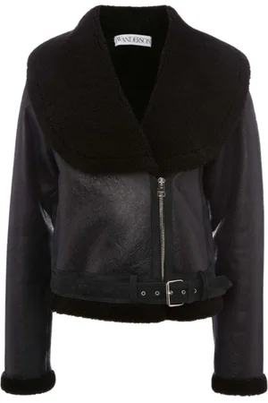 J.W.Anderson Femme, Vestes, Noir, Taille: 38 FR Élégant blouson de pilote en cuir