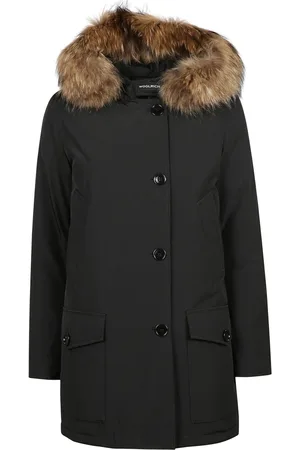 Woolrich Femme, Manteaux, Noir, Taille: 36 FR Parka à capuche amovible pour climat arctique