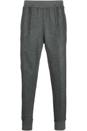 Jil Sander Homme, Pantalons, Gris, Taille: L Pantalon de survêtement en laine grise avec ceinture élastique