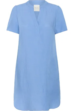Part Two Femme, Robes, Bleu, Taille: 40 FR Robe Bleu Col en V