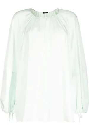 Joseph Femme, Blouses et Chemises, Vert, Taille: 42 FR Blouse Décontractée en Soie Beige