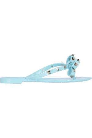 VALENTINO GARAVANI Femme, Chaussures, Bleu, Taille: 36 EU Sandales Bleu Clair avec Détails de