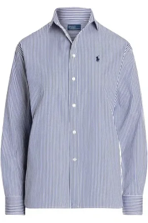 Ralph Lauren Femme, Blouses et Chemises, Bleu, Taille: 38 FR Chemise Décontractée à Rayures