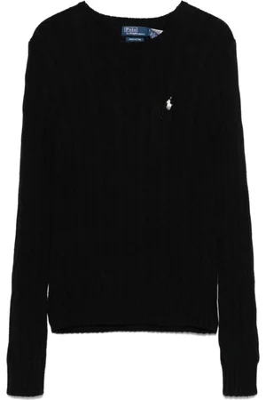 Ralph Lauren Femme, Pulls, Noir, Taille: 36 FR Pull Tricot Col Rond