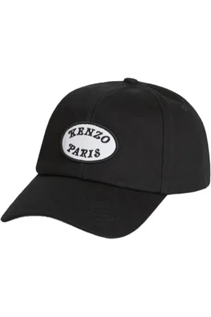 Kenzo Homme, Accessoires, Noir, Taille: ONE Size Casquette Market Brodée