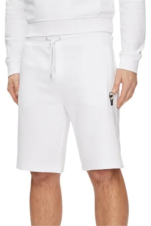 Karl Lagerfeld Homme, Shorts, Blanc, Taille: M Short Regular Fit en Mélange de Coton Blanc