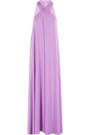 Essentiel Antwerp Femme, Robes, Violet, Taille: 38 FR Robe Maxi Violette avec Strass