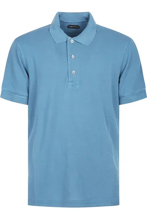 Tom Ford Homme, Tops, Bleu, Taille: XL Polo de Tennis à Manches Courtes