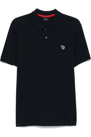 Paul Smith Homme, Tops, Bleu, Taille: XL Polo Bleu avec Fermeture Éclair et Fentes Latérales