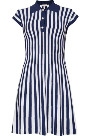 Liu Jo Femme, Robes, Bleu, Taille: 42 FR Robe en tricot à rayures