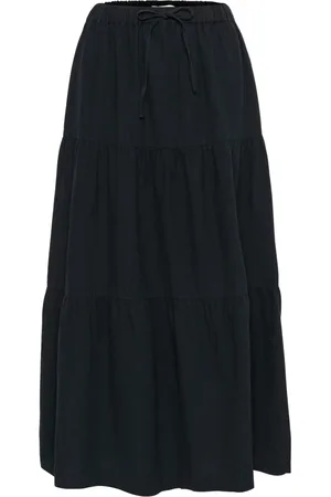 Part Two Femme, Jupes, Bleu, Taille: 42 FR Jupe évasée avec taille élastique et cordon de serrage