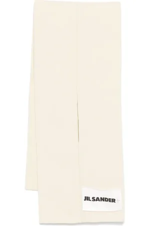 Jil Sander Unisex, Accessoires, Blanc, Taille: ONE Size Écharpe élégante pour toutes les occasions