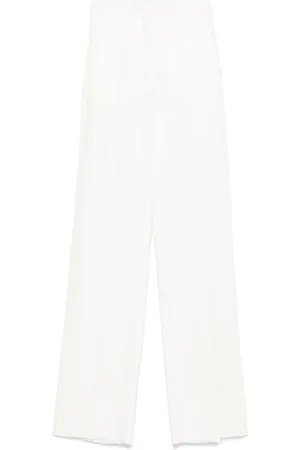 Max Mara Femme, Pantalons, Blanc, Taille: 38 FR Pantalon Blanc Style Élégant