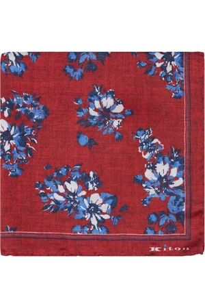 Kiton Homme, Accessoires, Rouge, Taille: ONE Size Élégant Foulard en Soie