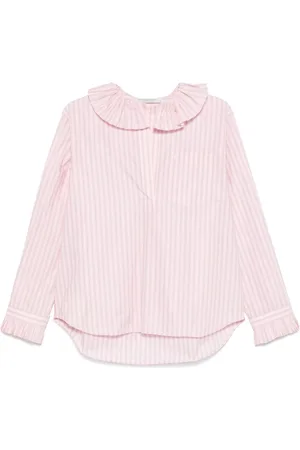 Serafini Femme, Blouses et Chemises, Rose, Taille: 36 FR Chemisier à Col à Volants