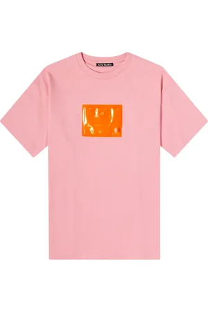 Acne Studios Femme, Tops, Rose, Taille: 40 FR T-Shirt Logo Rose Bubblegum