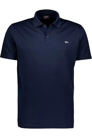 Paul & Shark Homme, Tops, Bleu, Taille: S Polo en coton piqué avec badge requin