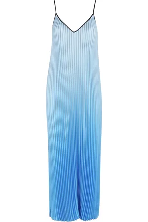 Essentiel Antwerp Femme, Robes, Bleu, Taille: 36 FR Robe Longue Bleue Plissée Ombre