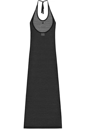 Courrèges Femme, Robes, Noir, Taille: 40 FR Robe en Coton Noir pour Femmes