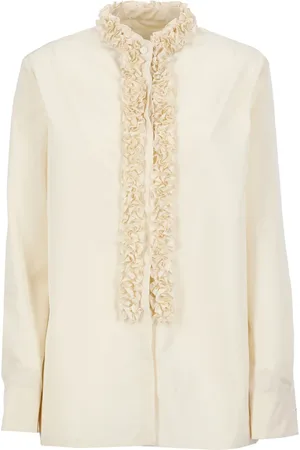 Jil Sander Femme, Blouses et Chemises, , Taille: 40 FR Chemise Blanche à Col Coréen