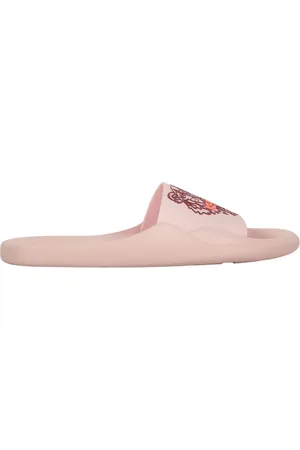 Kenzo Femme, Chaussures, Rose, Taille: 36 EU Sandales en Caoutchouc avec Détail Logo