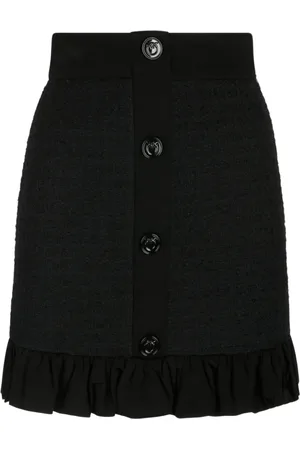 Pinko Femme, Jupes, Noir, Taille: 32 FR Mini-jupe à boutons sur le devant