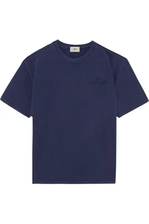 Autry Homme, Tops, Bleu, Taille: M Logo Patch Coton Unisexe T-Shirt