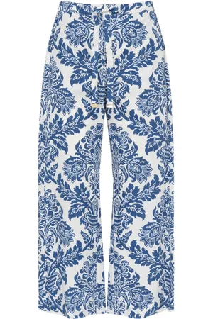 Max Mara Femme, Pantalons, Bleu, Taille: 42 FR Pantalon Long Merano