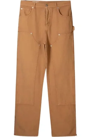 Garment Workshop Homme, Pantalons, Brun, Taille: XS Pantalon de travail en Beige