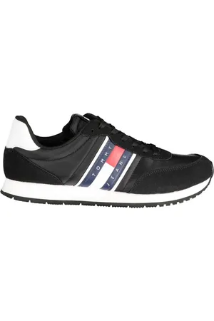 Tommy Hilfiger Homme, Chaussures, Noir, Taille: 40 EU Baskets en polyester avec détails contrastés