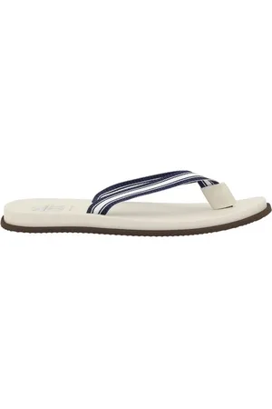 Brunello Cucinelli Homme, Chaussures, Blanc, Taille: 40 EU Élégantes Logo Semelle Tongs