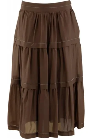 PESERICO SIGN Femme, Jupes, Brun, Taille: 38 FR Jupe Midi