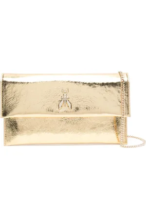Patrizia Pepe Femme, Sacs, Jaune, Taille: ONE Size Fly Clutch Metallic Art